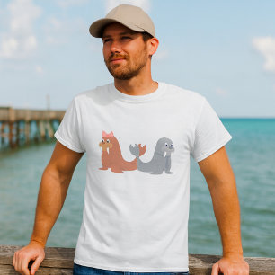 Adorable Male and Female Walruses T-Shirt