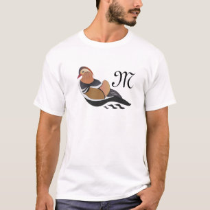 Adorable Mandarin Duck Swimming T-Shirt