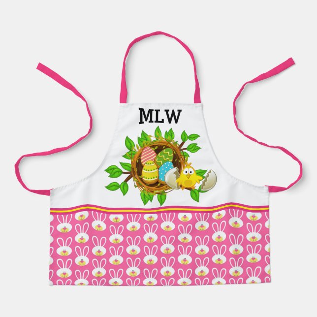 Adorable "Matching" Easter Cookies Apron (Front)