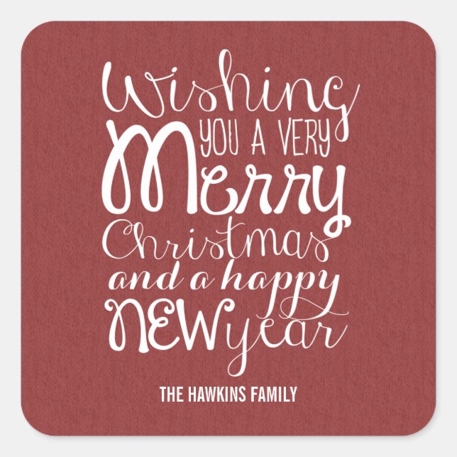 Adorable Message Christmas/Holiday Stickers (Front)