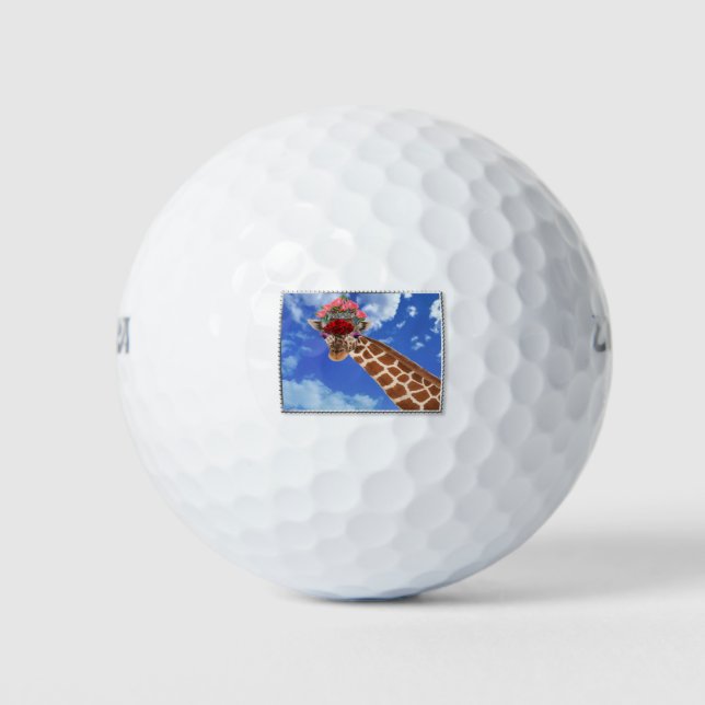 Adorable “Missy Giraffe” Golf Balls (Front)