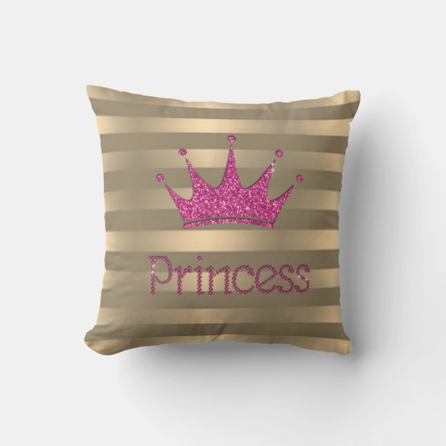 Adorable Modern Glitter Tiara,Striped Cushion (Front)