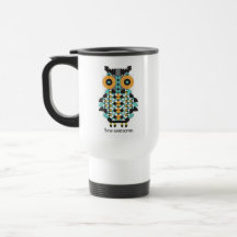 Adorable Modern Owl Quilt Pattern Travel Mug