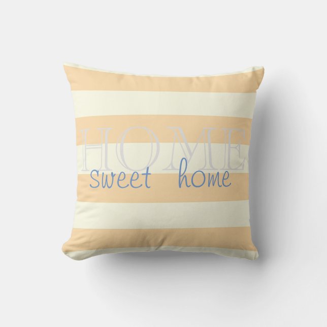 Adorable Modern  Stripes,Home Sweet Home Cushion (Front)