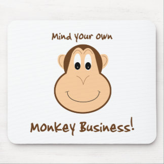 Adorable monkey mouse pad