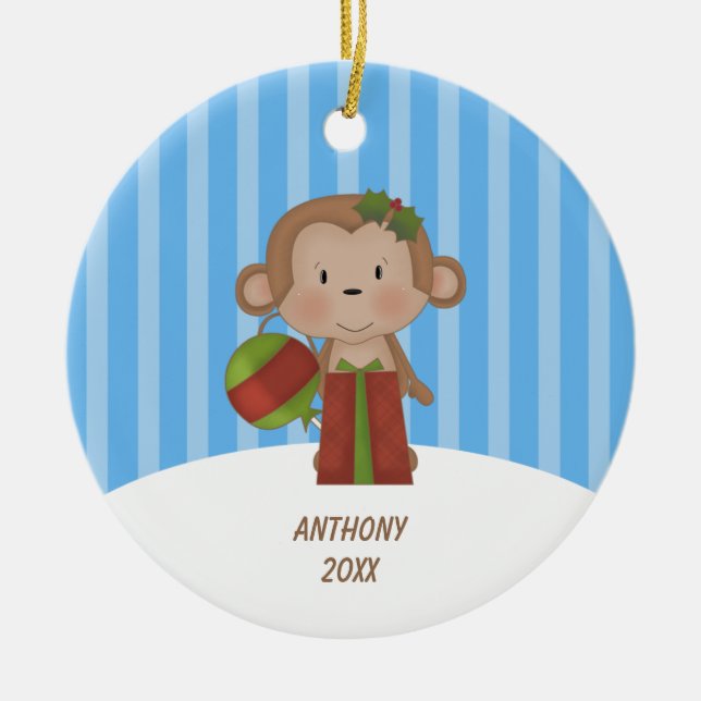 Adorable Monkey  Ornament (Front)