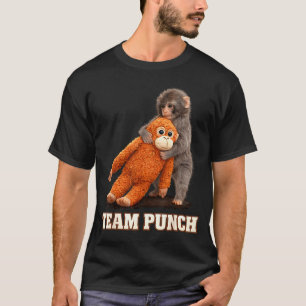 Adorable monkey punch baby graphic team punch big T-Shirt