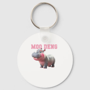 Adorable MOO DENG Baby Hippo Girls Kindergarten Vi Key Ring