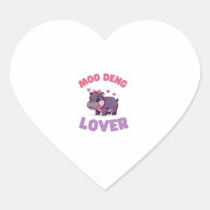 Adorable MOO DENG LOVER Beauty Hobbyist Hippo Revo Heart Sticker