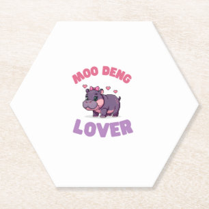 Adorable MOO DENG LOVER Beauty Hobbyist Hippo Revo Paper Coaster