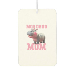 Adorable MOO DENG MOM Baby Hippo Mama Cutest Princ Car Air Freshener