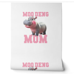 Adorable MOO DENG MOM Baby Hippo Mama Cutest Princ Wallpaper