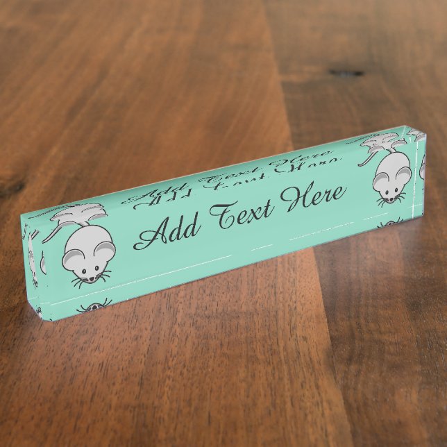 Adorable Mouse Nameplate (Side)