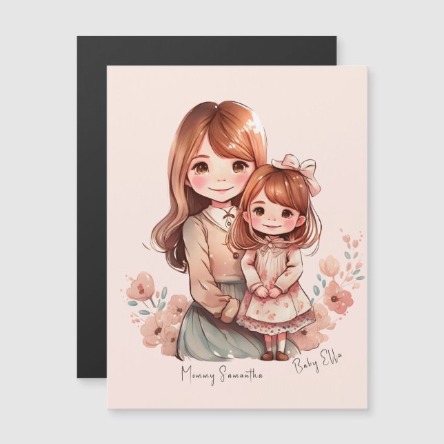Adorable Mum and Daughter Bond (Front/Back)