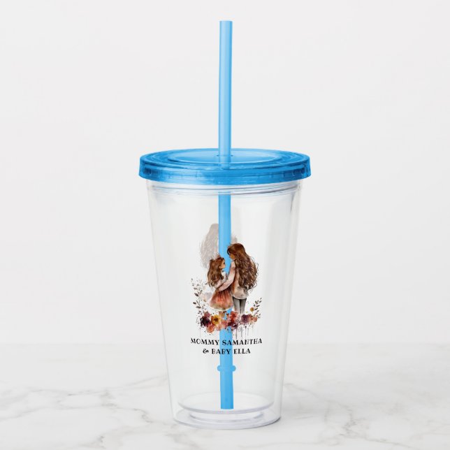 Adorable Mum and Daughter Bond (10) Acrylic Tumbler (Front)