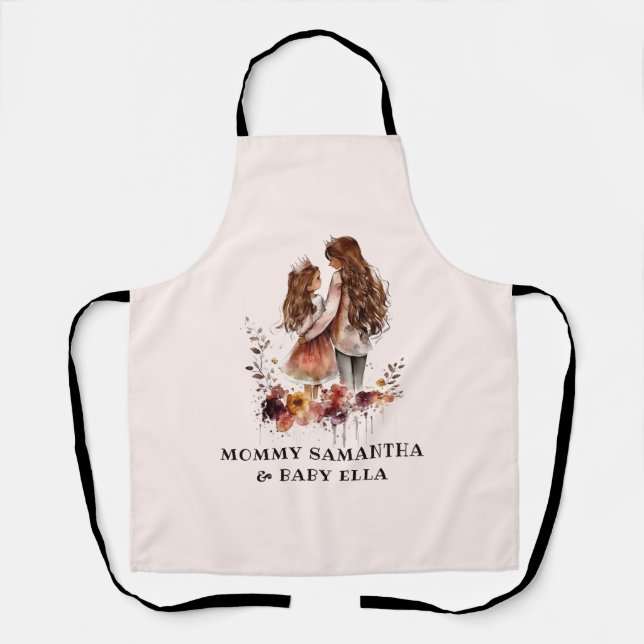 Adorable Mum and Daughter Bond (10) Apron (Front)