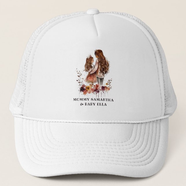 Adorable Mum and Daughter Bond (10) Trucker Hat (Front)