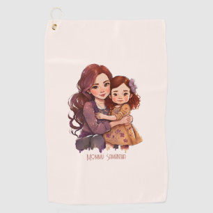 Adorable Mum and Daughter Bond (11) Golf Towel