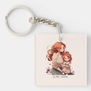 Adorable Mum and Daughter Bond (13) Key Ring