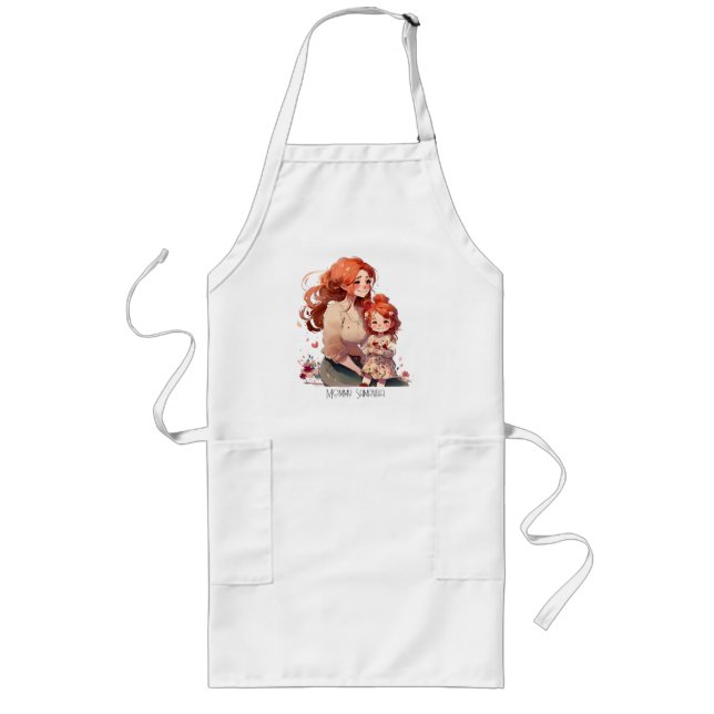 Adorable Mum and Daughter Bond (13) Long Apron (Front)