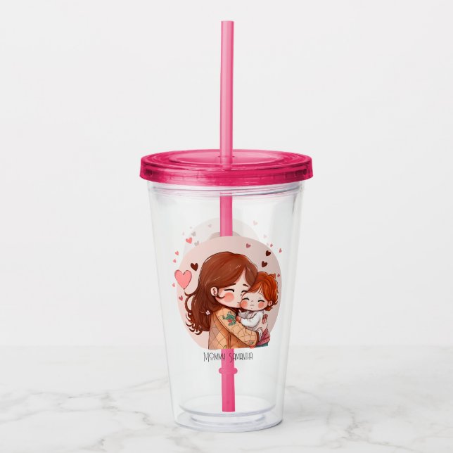 Adorable Mum and Daughter Bond (14) Acrylic Tumbler (Front)