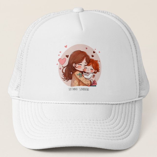Adorable Mum and Daughter Bond (14) Trucker Hat (Front)