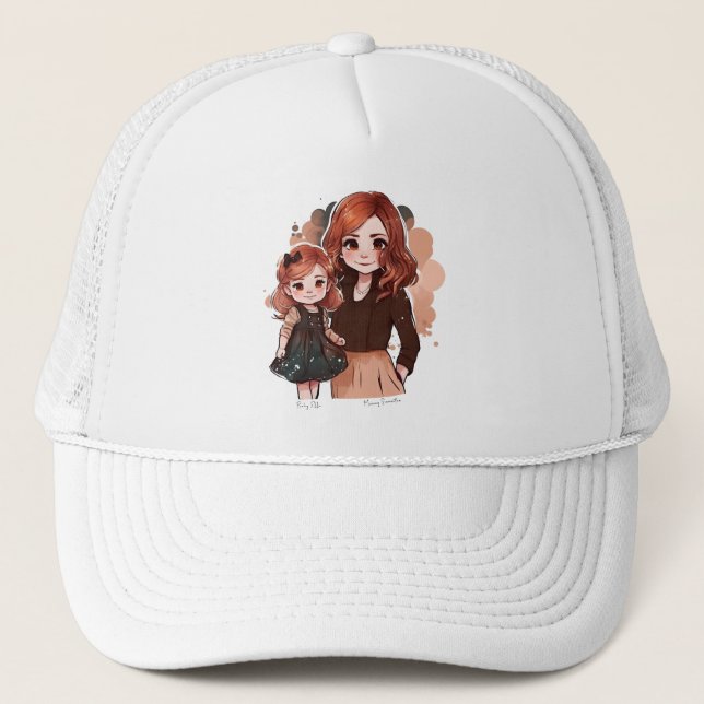 Adorable Mum and Daughter Bond (2) Trucker Hat (Front)