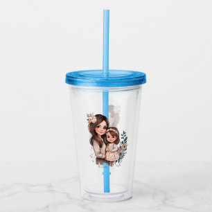 Adorable Mum and Daughter Bond (3) Acrylic Tumbler