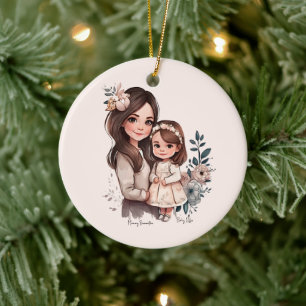 Adorable Mum and Daughter Bond (3) Ceramic Ornament