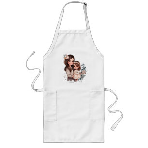 Adorable Mum and Daughter Bond (3) Long Apron