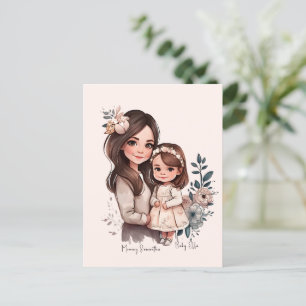 Adorable Mum and Daughter Bond (3) Postcard