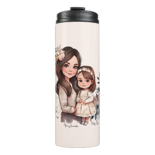 Adorable Mum and Daughter Bond (3) Thermal Tumbler
