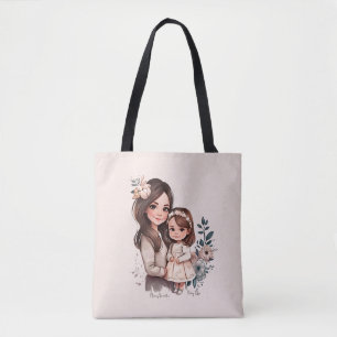 Adorable Mum and Daughter Bond (3) Tote Bag