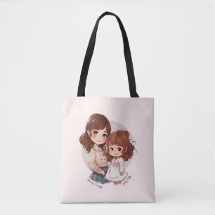 Adorable Mum and Daughter Bond (4) Tote Bag