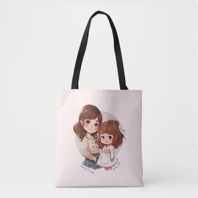 Adorable Mum and Daughter Bond (4) Tote Bag (Front)