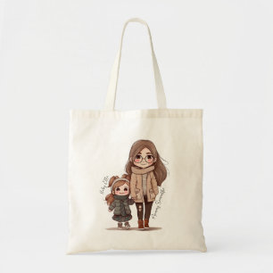 Adorable Mum and Daughter Bond (5) Tote Bag