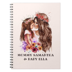 Adorable Mum and Daughter Bond (6) Notebook