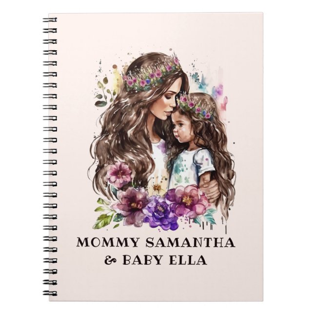 Adorable Mum and Daughter Bond (7) Notebook (Front)