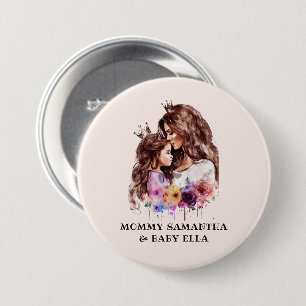 Adorable Mum and Daughter Bond (8) 7.5 Cm Round Badge