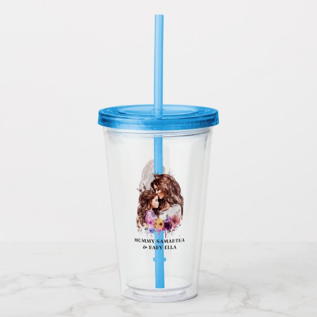 Adorable Mum and Daughter Bond (8) Acrylic Tumbler (Front)