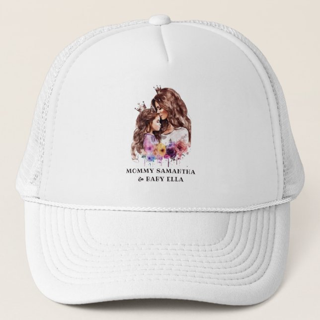 Adorable Mum and Daughter Bond (8) Trucker Hat (Front)