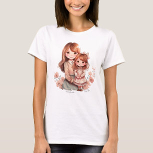 Adorable Mum and Daughter Bond T-Shirt