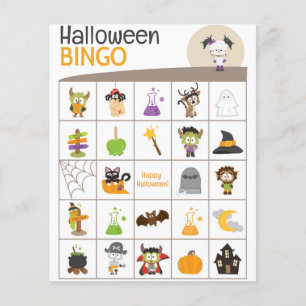 Adorable Mummy Girl Halloween BINGO Board!