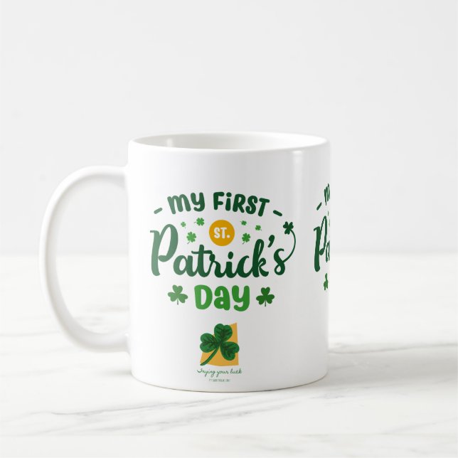 Adorable My First St Patrick's Day Classic Coffee Mug (Left)