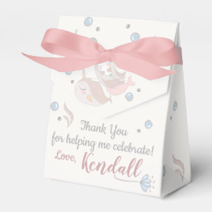 Adorable Narwhal and Mermaid Pastels Personalised Favour Box