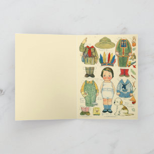 Adorable Native American Indian Art Reproduction Card