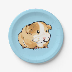 adorable new guinea pig paper plate