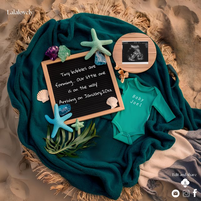 Adorable  Ocean Theme Pregnancy announcement  (Creator Uploaded)