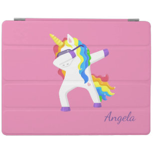 Adorable Ombre Rainbow Unicorn iPad Cover
