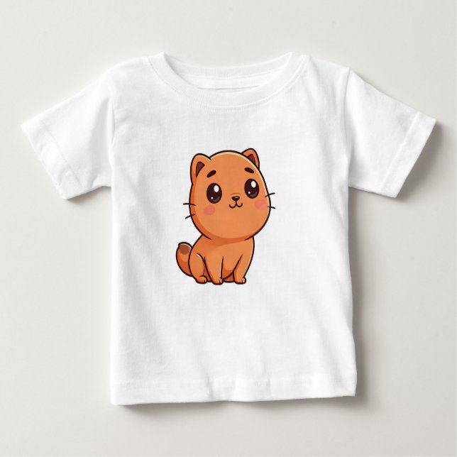 Adorable Orange Kitten Baby T-Shirt (Front)